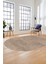 Dijital Baskı Kaymaz Yıkanabilir Sade Düz Desen Oval Yolluk Mutfak Salon Halısı, O-Sade-38-Bej, 5