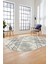Dijital Baskı Kaymaz Yıkanabilir Sade Çizgili Oval Yolluk Mutfak Salon Halısı, O-Sade-39-Krem, 4