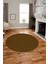 Dijital Kaymaz Taban Yıkanabilir Kilim Desen Yuvarlak Mutfak Salon Halısı, Y-Sade-02-Kahve, 1