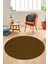 Dijital Kaymaz Taban Yıkanabilir Kilim Desen Yuvarlak Mutfak Salon Halısı, Y-Sade-02-Kahve, 3