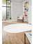 Düz Renk Sade Desen Motifli Kaymaz Taban Yıkanabilir Oval Yolluk Salon Halısı, O-Sade-26-Beyaz, 5