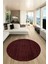 Dijital Baskı Kaymaz Yıkanabilir Sade Düz Renk Tasarım Yuvarlak Salon Halısı, Y-Sade-45-Bordo, 3