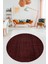Dijital Baskı Kaymaz Yıkanabilir Sade Düz Renk Tasarım Yuvarlak Salon Halısı, Y-Sade-45-Bordo, 5
