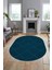 Dijital Baskı Kaymaz Yıkanabilir Sade Oval Yolluk Mutfak Koridor Salon Halısı, O-Sade-46-Mavi, 4
