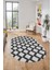 Dijital Baskı Kaymaz Yıkanabilir Sade Motifli Oval Yolluk Mutfak Salon Halısı, O-Sade-40-Gri, 1