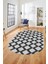 Dijital Baskı Kaymaz Yıkanabilir Sade Motifli Oval Yolluk Mutfak Salon Halısı, O-Sade-40-Gri, 3