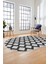 Dijital Baskı Kaymaz Yıkanabilir Sade Motifli Oval Yolluk Mutfak Salon Halısı, O-Sade-40-Gri, 4