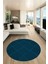 Dijital Baskı Kaymaz Yıkanabilir Sade Yuvarlak Mutfak Salon Halısı, Y-Sade-46-Mavi, 3