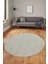 Dijital Baskı Kaymaz Yıkanabilir Sade Desen Yuvarlak Mutfak Salon Halısı, Y-Sade-47-Krem, 1