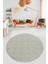 Dijital Baskı Kaymaz Yıkanabilir Sade Desen Yuvarlak Mutfak Salon Halısı, Y-Sade-47-Krem, 5