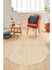 Dijital Kaymaz Taban Yıkanabilir Şık Kilim Desen Yuvarlak Mutfak Salon Halısı, Y-Sade-03-Bej, 3