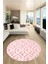 3D Dijital Kaymaz Taban Yıkanabilir Kilim Desen Yuvarlak Mutfak Salon Halısı, Y-Sade-04-Pembe, 2