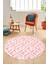 3D Dijital Kaymaz Taban Yıkanabilir Kilim Desen Yuvarlak Mutfak Salon Halısı, Y-Sade-04-Pembe, 3