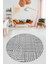 Dijital Kaymaz Taban Yıkanabilir Sade Desen Yuvarlak Mutfak Salon Halısı, Y-Sade-01-Gri, 4