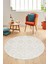 Dijital Kaymaz Taban Yıkanabilir Şık Kilim Desen Yuvarlak Mutfak Salon Halısı, Y-Sade-03-Krem, 3