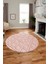Sade Baklava Desen Motifli Kaymaz Taban Yıkanabilir Yuvarlak Salon Halısı, Y-Sade-28-Pembe, 5
