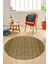 3D Dijital Kaymaz Taban Yıkanabilir Kilim Desen Yuvarlak Mutfak Salon Halısı, Y-Sade-05-Kahve, 3
