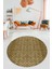 3D Dijital Kaymaz Taban Yıkanabilir Kilim Desen Yuvarlak Mutfak Salon Halısı, Y-Sade-05-Kahve, 4