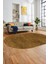 Dijital Baskı Kaymaz Yıkanabilir Sade Düz Desen Oval Yolluk Mutfak Salon Halısı, O-Sade-38-Kahve, 1