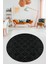 3D Dijital Kaymaz Taban Yıkanabilir Kilim Desen Yuvarlak Mutfak Salon Halısı, Y-Sade-05-Antrasit, 4