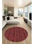 Dijital Baskı Kaymaz Yıkanabilir Sade Düz Yuvarlak Mutfak Salon Halısı, Y-Sade-49-Kırmızı, 3