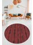 Dijital Baskı Kaymaz Yıkanabilir Sade Düz Yuvarlak Mutfak Salon Halısı, Y-Sade-49-Kırmızı, 5