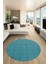 Dijital Baskı Kaymaz Yıkanabilir Sade Desen Yuvarlak Mutfak Salon Halısı, Y-Sade-47-Mavi, 3