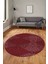 Düz Renk Sade Motifli Dijital Kaymaz Taban Yıkanabilir Yuvarlak Salon Halısı, Y-Sade-34-Bordo, 3