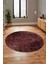 Düz Renk Sade Desen Dijital Kaymaz Taban Yıkanabilir Yuvarlak Salon Halısı, Y-Sade-37-Bordo, 1