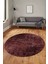 Düz Renk Sade Desen Dijital Kaymaz Taban Yıkanabilir Yuvarlak Salon Halısı, Y-Sade-37-Bordo, 2
