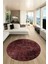 Düz Renk Sade Desen Dijital Kaymaz Taban Yıkanabilir Yuvarlak Salon Halısı, Y-Sade-37-Bordo, 4