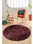 Düz Renk Sade Desen Dijital Kaymaz Taban Yıkanabilir Yuvarlak Salon Halısı, Y-Sade-37-Bordo, 5