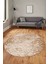 Dijital Baskı Kaymaz Yıkanabilir Sade 3D Yuvarlak Mutfak Salon Halısı, Y-Sade-48-Kahve, 1