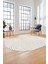 Baskılı Kaymaz Taban Yıkanabilir Sade Desen Oval Yolluk Mutfak Salon Halısı, O-Sade-01-Krem, 2