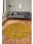 Düz Renk Sade Motifli Dijital Kaymaz Taban Yıkanabilir Yuvarlak Salon Halısı, Y-Sade-31-Sarı, 3