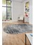 Düz Renk Sade Desen Dijital Kaymaz Taban Yıkanabilir Oval Yolluk Salon Halısı, O-Sade-37-Gri, 3