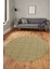 Dijital Baskı Kaymaz Yıkanabilir Sade Desen Yuvarlak Mutfak Salon Halısı, Y-Sade-47-Kahve, 1