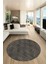 Dijital Kaymaz Taban Yıkanabilir Sade Motifli Yuvarlak Mutfak Salon Halısı, Y-Sade-11-Vizon, 1