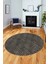 Dijital Kaymaz Taban Yıkanabilir Sade Motifli Yuvarlak Mutfak Salon Halısı, Y-Sade-11-Vizon, 5