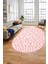 3D Baskılı Kaymaz Taban Yıkanabilir Kilim Desen Oval Yolluk Mutfak Salon Halısı, O-Sade-04-Pembe, 5