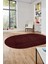 Dijital Baskı Kaymaz Yıkanabilir Sade Düz Renk Tasarım Oval Yolluk Salon Halısı, O-Sade-45-Bordo, 1