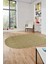 Dijital Baskı Kaymaz Yıkanabilir Sade Desen Oval Yolluk Koridor Salon Halısı, O-Sade-47-Kahve, 1