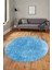 Dijital Baskı Kaymaz Yıkanabilir Sade Düz Renk Tasarım Yuvarlak Salon Halısı, Y-Sade-43-Mavi, 1