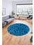 Dijital Kaymaz Taban Yıkanabilir Sade Düz Desen Yuvarlak Mutfak Salon Halısı, Y-Sade-09-Mavi, 4