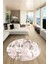 Dijital Baskı Kaymaz Yıkanabilir Sade Düz Renk Tasarım Yuvarlak Salon Halısı, Y-Sade-44-Pembe, 3