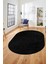 Düz Renk Sade Desen Dijital Kaymaz Taban Yıkanabilir Oval Yolluk Salon Halısı, O-Sade-37-Antrasit, 4