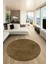 Dijital Baskı Kaymaz Yıkanabilir Sade Düz Desen Yuvarlak Mutfak Salon Halısı, Y-Sade-38-Gold, 4