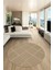 Dijital Baskı Kaymaz Yıkanabilir Sade Yuvarlak Mutfak Salon Halısı, Y-Sade-46-Kahve, 3
