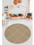 Dijital Baskı Kaymaz Yıkanabilir Sade Yuvarlak Mutfak Salon Halısı, Y-Sade-46-Kahve, 5