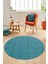 Dijital Baskı Kaymaz Yıkanabilir Sade Desen Yuvarlak Mutfak Salon Halısı, Y-Sade-47-Mavi, 4